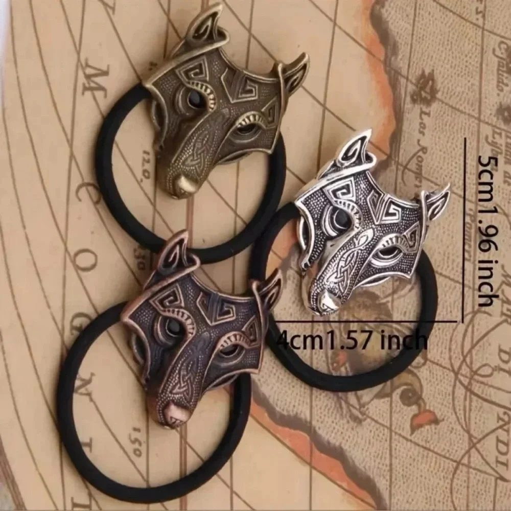 Gothic Viking Celtic Wolf Hair Tie